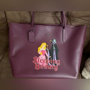 Coach Purple Sleeping Beauty Tote Bag
